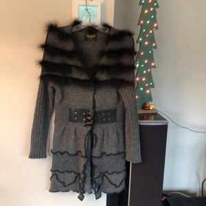Norwegian wool & fur sweater dress - super cute!